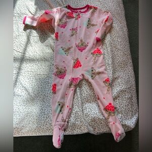 Carter's Pink Footed One Piece with Animal Design